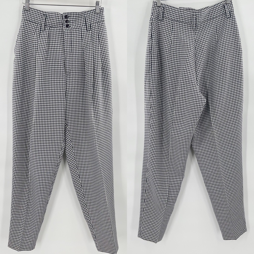 Vintage houndstooth high waisted pants​​​​​​​